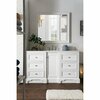 James Martin Vanities De Soto 60in Single Vanity, Bright White w/ 3 CM White Zeus Quartz Top 825-V60S-BW-3WZ